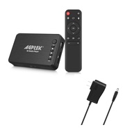 Updated 4K@30hz HDMI TV Media Player with One More Power Adapter, with HDMI/AV/VGA Output, Digital M