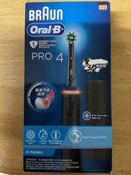 Oral-B Braun Pro 4充電電動牙刷(鋼琴黑) 1支