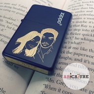ZIPPO CUSTOM MANCIS LIGHTER ILLUSTRATION CARICATURE LIGHTER PHOTO WRITING UNIQUE GIFT CUTE ANNIVERSA