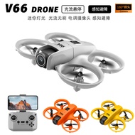 Drone Mini V66 Baharu dengan Lampu, Pengesan Halangan, Aliran Optik, Quadcopter Empat-Axis, Pesawat 