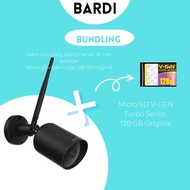 BARDI Smart Outdoor IP Camera CCTV + VGEN Memori Card 128 GB