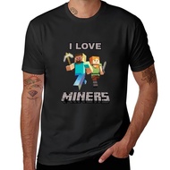 New I love miners T-Shirt Tee shirt Short t-shirt graphic t shirts kawaii clothes men clothings