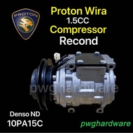 Recond Denso AirCond Compressor Proton Wira 1.5cc 10PA15C / ND Proton Wira 1.5cc Air Cond Compressor / Kompressor Kereta