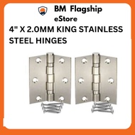 4" X 2.0MM KING STAINLESS STEEL HINGES