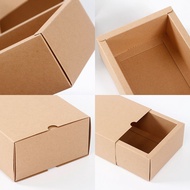 Kraft Paper Drawer Carton Tea Empty Box White Cardboard Gift Box Rectangular Gift Box Printed Logo/White Kraft Mailing Box / E-Commerce Carton / Packaging Box