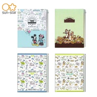 【Sun-star Stationery】Clear File 6 Pockets + Fastener Case Disney