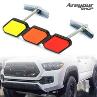 Areyourshop ตราสัญลักษณ์กระจังหน้า3สีสำหรับ Toyota Tacoma 4Runner Tacoma TRD Pro Tundra Highlander