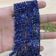 ลาพิสลาซูลี Lapis Lazuli 3 มิล เจีย เส้นยาว เกรด AAA