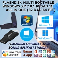 FLASHDISK USB BOOTABLE/MULTIBOOTABLE WINDOWS XP/7/8.1/10/11 ORIGINAL PLUS DRIVERPACK