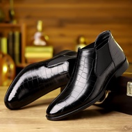 รองเท้าบูท Martin รองเท้าบู้ตหนังแบบสั้นสำหรับผู้ชายสไตล์อังกฤษอเนกประสงค์เชลซี