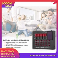 SCOON SCP-18 V8 Plus Bluetooth Audio USB Headset Microphone Webcast Live Sound Card Inside Power Bat