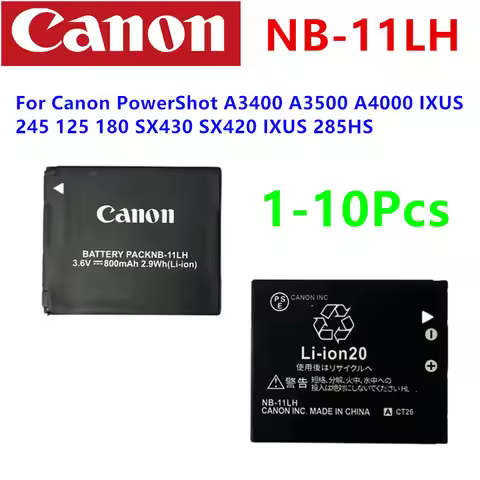 New Original NB-11LH NB-11L Camera Battery 800mAh For Canon PowerShot A3400 A3500 A4000 IXUS 245 125
