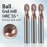 YI CHANG Ball Nose End Mill ดอกมินลิ่ง 2 ขลุ่ยทังสเตนเหล็ก Aloi Ball CUTTER 1-10 มม.R0.5-R5 คาร์ไบด์ Endmill HRC55 High Hard Nano เคลือบชุดเครื่องตัด CNC เครื่องมือ Macing 1 PC/5 PCS