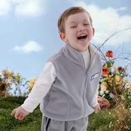 Boys Fleece Vest Children Spring Autumn Winter Warm Outerwear Stand Collar Innerwear Boudin Family P
