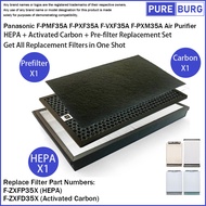 Fits Panasonic F-PMF35A F-PXF35A F-VXF35A F-PXM35A F-VXM35A Air Purifier Replacement HEPA+Carbon+Pre