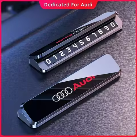 Metal Mobile Phone Temporary Parking Number Plate For Audi A4 A6 A7 RS A5 Q3 Q5 Q7 A8 A3 TT Sline Qu