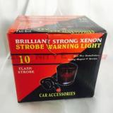 BRILLIANT STRONG XENON STROBE WARNING LIGHT (RED + BLUE)