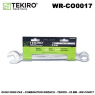 Ready Stock Kunci Ring Pas Combination Wrench Tekiro 22 Mm Wrco0017