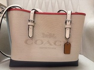 Coach Mollie Tote 25 Colorblock Natural Multi