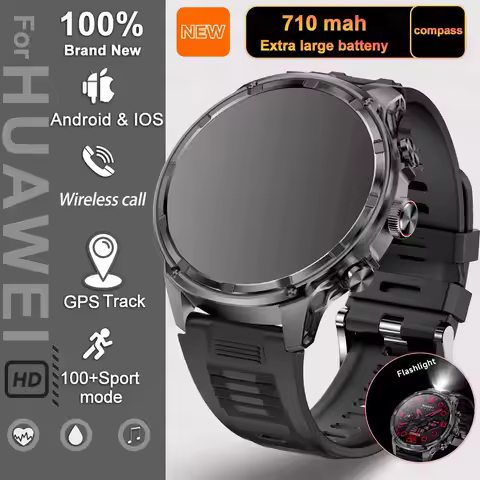 2026 New Original 710 Mah Battery HD Smart Watch Men Flashlight NFC Sensing BT Call Outdoor Sports F
