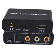 HDMI ARC Audio Extractor DAC ARC L/R Coaxial SPDIF Jack Extractor Return Channel Converter For Fiber