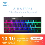 AULA F3061 61Keys Wired RGB Gaming Keyboard Membrane Keyboard USB Interface to Connect Computer/Note