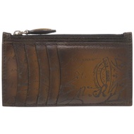 全新 Berluti Core Maxi Zip 卡包 307756，Venezia 小牛皮ブラウンFragment 卡包，棕色，0581 [二手] BERLUTI 男士