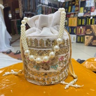 Indian bag Indian potli bag/ Party bag/ Ethnic bag/ Swarovski luxury bag/