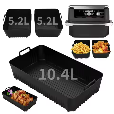 10.4L Air Fryer Tray Silicone Mold Non-stick Heat-resistant AF500 Air Fryer Trays for Kitchen Restau