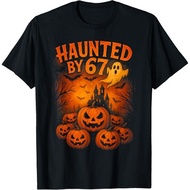 67 Meme Ghost Halloween T Shirt (Ready Stock) Funny Six Seven Trend Design Printed 100% Cotton Unise