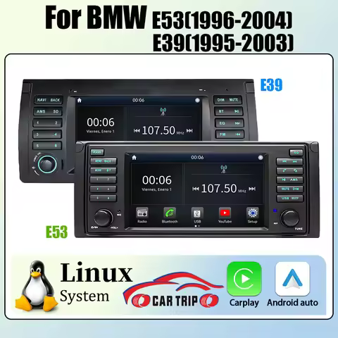 7"Linux Car Radio Touch Screen Multimedia Player For BMW E53 E39 X5 E38 M5 1995-2003 GPS Navigatio A