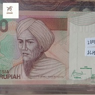 uang 5000 rupiah edisi imam bonjol tahun 2001/2009 missprint tembus UNC