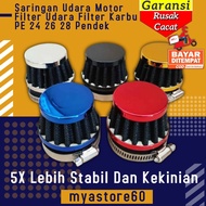 Saringan Filter Udara Motor Filter Pilter Udara Angin Filter Karbu PE 24 26 28 Mini Pendek Filter Pe