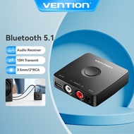 Vention Bluetooth 5.1 High Quality Audio Receiver 2RCA 3.5mm AUX Bluetooth Reciever Audio Wireless A