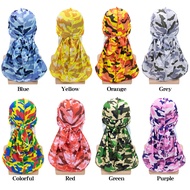 Camouflage Printed Long-Tailed Pirate Hat High-Quality Hair Care Head Cap Durag durag5.30