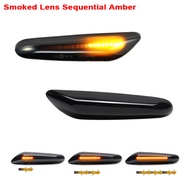 2x Dynamic LED Fender Light Side Marker For BMW 1 3 5 serie E46 E60 E61 E81 E82 E87 E88 E90 E91 E92 
