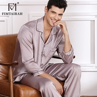 Halloween Fimtairah 100% silk pajamas 16mm For men two pajamas long sleeves soft to wear in summer s