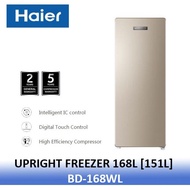 [MUST BUY !!!] HAIER 168L Upright FREEZER - FREE FROST [BD-168WL]