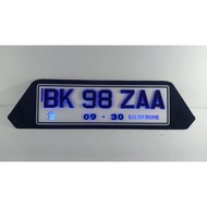 CHROME embossed MD LED NUMBER PLATE, sultan embossed number plate, super flame LED number plate