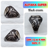 Super alpaca burnt alpaca agate ring.29