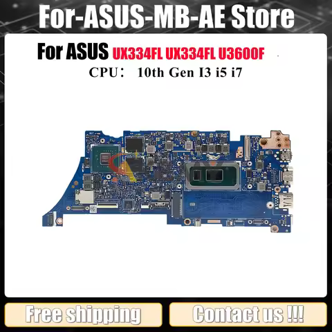 UX334FL Laptop Motherboard For ASUS ZenBook UX334FL U4600F UX463FL U3600F UX334F Mainboard With 10th