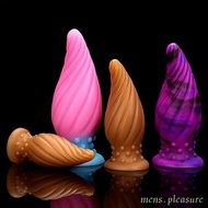 Color Luminous Silicone Butt Plug Spiral Sucker Anal Plug Male and Female Masturbator Anal Dilator Adult Sex Toy