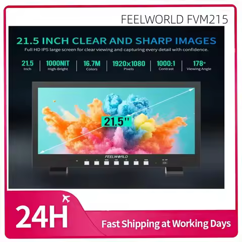 FEELWORLD FVM215-1000 21.5″ High Brightness Broadcast Monitor 1000nit IPS Full HD 3G-SDI 4K@60Hz HDM