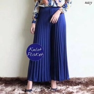 celana wanita/Terlaris kulot plisket rempel Bawahan Muslim/celana kulot bahan kualitas all size