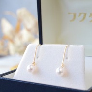 Akoya海水珍珠耳環 18K金 日本珍珠