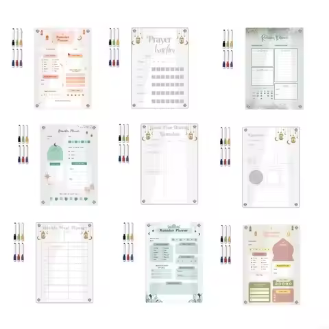 Weekly Calendar Planner Acrylic Fridge Ramadan Meal Planner Memo Board