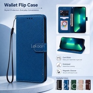 Wallet Flip Case For Vivo Y300 Y300i Y39 Y38 Y76 Y76S Y72 Y78 Y77 Y50 Y30 Y55 Y75 Y33S Card Slots Ma