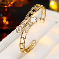 Copper Bracelet 四叶纳福gelang tembaga Charm bracelet mothers day gift ideas 0.00 Barang Free Shipping