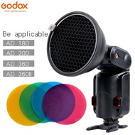Godox AD-S11 Color Gels Filter Honeycomb Grid +AD-S2 Standard Reflector Soft Diffuser for Witstro AD