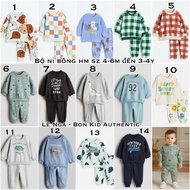[FORM TO] Cotton flannel set for boys and girls HM UK/ES auth sizes from 4-6m TO 3-4y